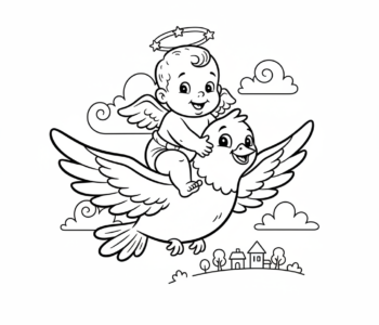 Aniołek na gołębiu