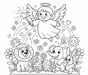 Anioł z magiczną różdżką