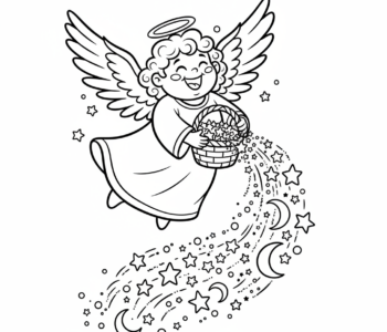 Anioł rozsypujący gwiazdki