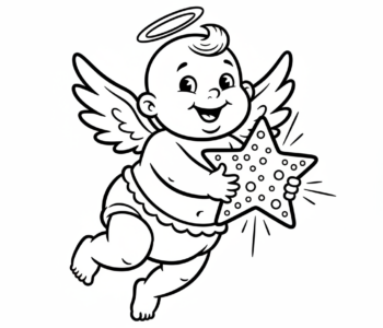 Latający aniołek z gwiazdką