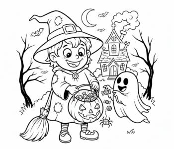 Halloweenowe zbieranie cukierków