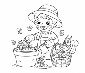 Dziecięce sadzenie kwiatów