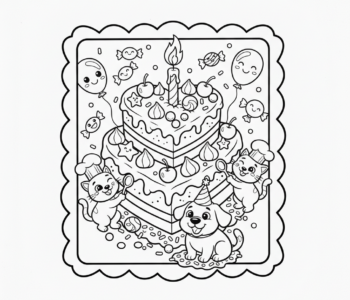 Kartka: Tort w kształcie serca