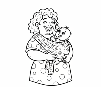 Mama z dzieckiem w chuście