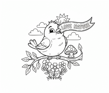 Ptak głosi miłość do natury