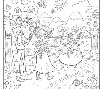 Rodzinny spacer w czystym parku