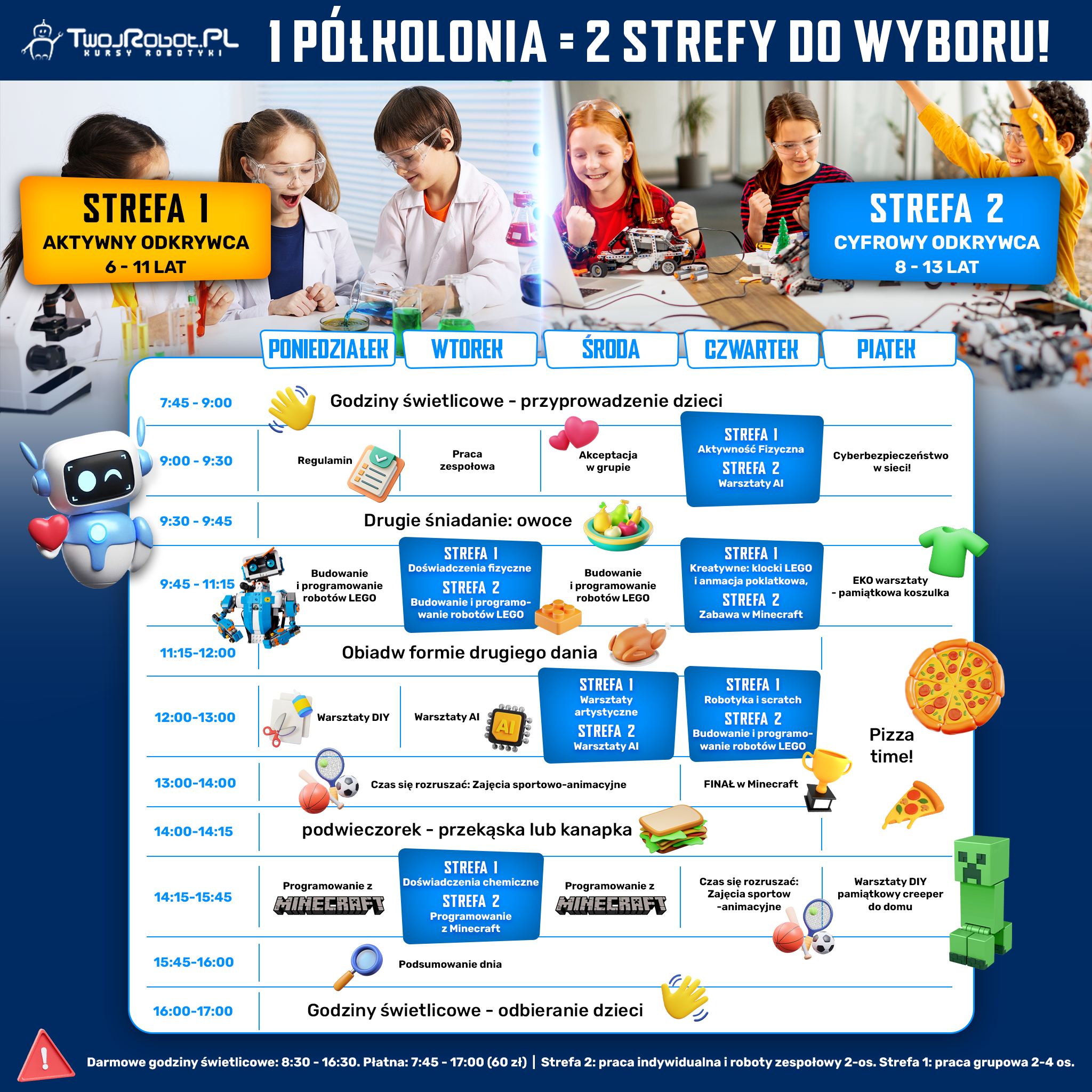 półkolonie zimowe 2026 dla dziecka TwojRobot