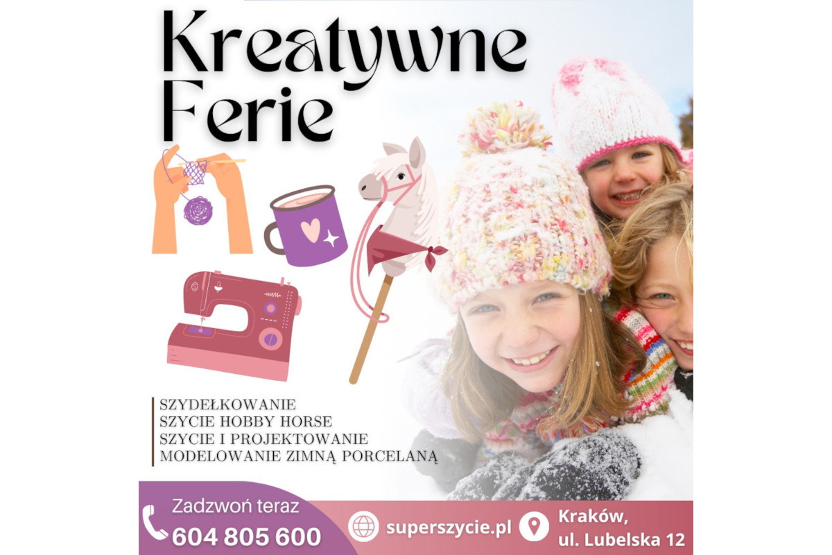 CREA SCHOOL zaprasza dzieci na ferie zimowe 2026 w Krakowie