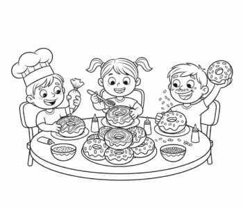 Dziecięce dekorowanie pączków