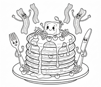 Stos pysznych naleśników