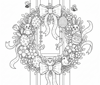 Wielkanocny wianek na drzwi