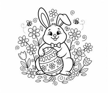 Zajączek i wiosenne jajko