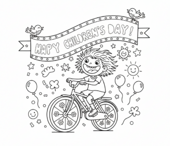 Rowerowa radość Dnia Dziecka