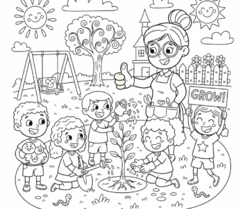 Sadzenie drzewa w szkole