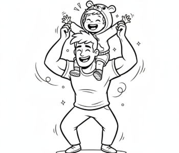 Tata niesie na ramionach