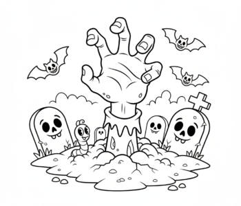 Ręka zombie z grobu