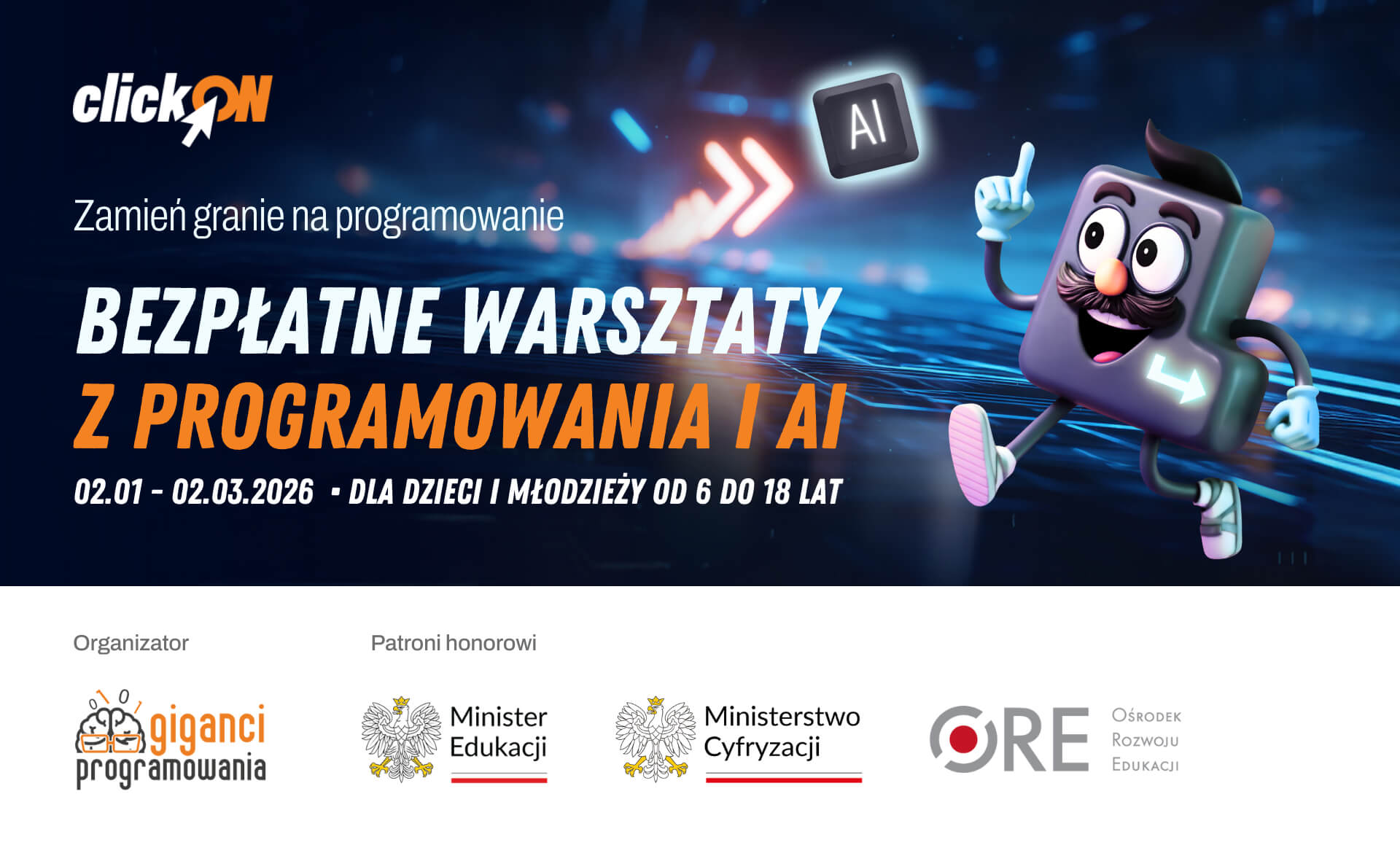 akcja clickON - zamień granie na programowanie!