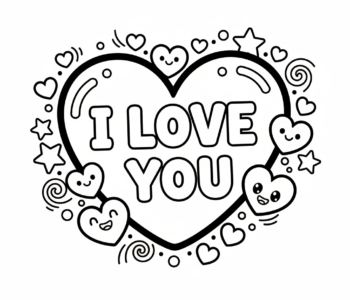 Serce z miłosnym wyznaniem