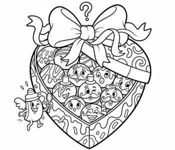 Pudełko czekoladek w kształcie serca