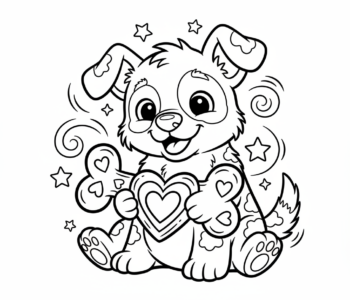 Szczeniak i serduszko