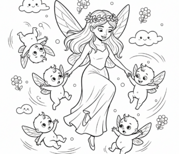 Małe wróżki uczą się latać