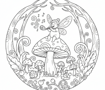 Wróżka gra na flecie