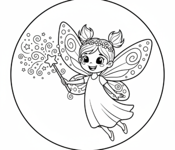 Piękna wróżka z różdżką