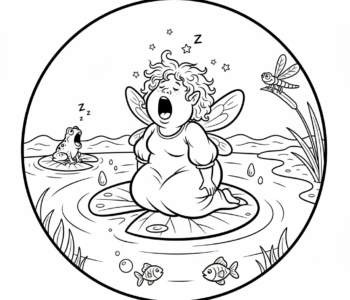 Śpiąca wróżka na lilii