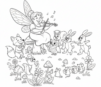 Wróżka gra na skrzypcach