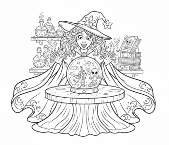 Czarodziejka z kryształową kulą