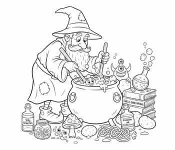 Czarodziej i magiczny kocioł