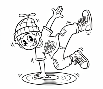 Breakdancer w pozie