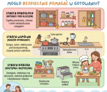 Jak zorganizować kuchnię tak, żeby dziecko mogło bezpiecznie pomagać w gotowaniu?