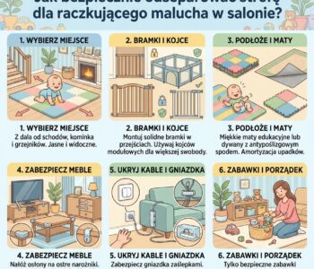 Jak bezpiecznie odseparować strefę dla raczkującego malucha w salonie?