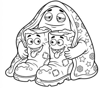 Zimowe buty i ciepły koc