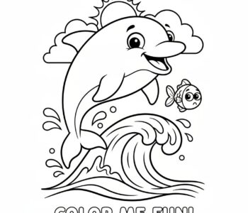 Delfin tańczy w falach