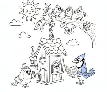 Domek dla ptaków na wiosnę