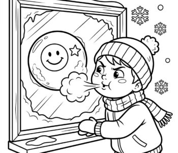 Zabawy z szronem na szybie