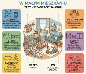 Jak zorganizować kącik zabaw w małym mieszkaniu, żeby nie zagracić salonu?