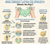 Infografika z instrukcją krok po kroku: Jak zrobić domowy slime, który mniej brudzi i jest wyjątkowo łatwy do sprząt...