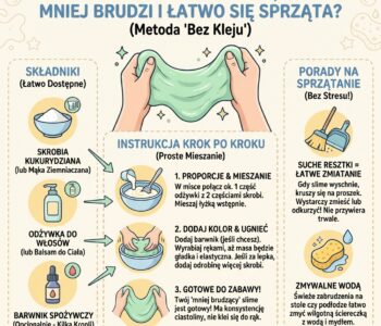 Jak zrobić domowy slime, który mniej brudzi i łatwo się sprząta?