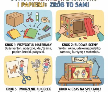Jak zrobić teatrzyk domowy z kartonu i kukiełkami z papieru?