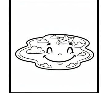 Wiosenna kałuża i papierowa łódka