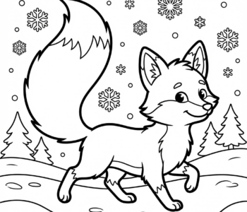 Lis w zimowej scenerii