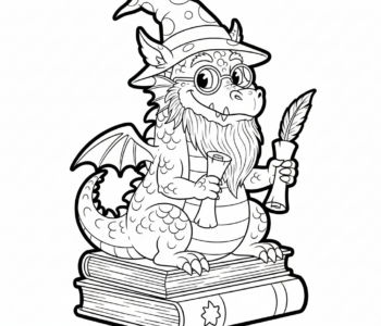 Mądry smok w okularach