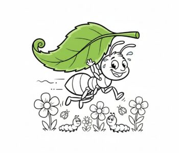 Pracowita mrówka w ogrodzie