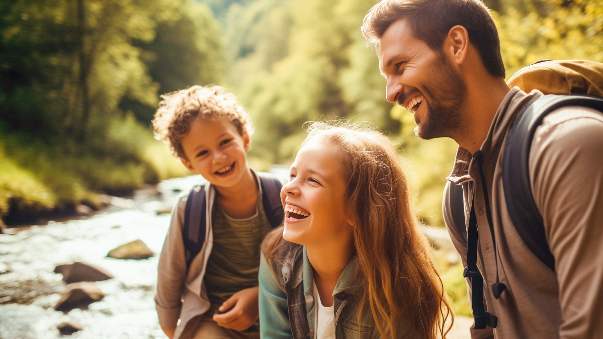Rodzinna wycieczka z dziećmi w góry podczas pobytu w Hotelu Dziki Potok w Karpaczu