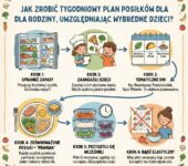 Infografika dla rodziców: jak stworzyć tygodniowy jadłospis dla rodziny i dzieci niejadków. Praktyczny plan posiłków...