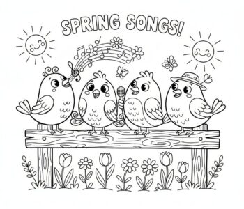 Wiosenny koncert ptaków na płocie