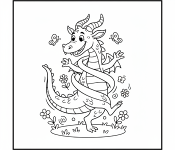 Smok tańczy na łące